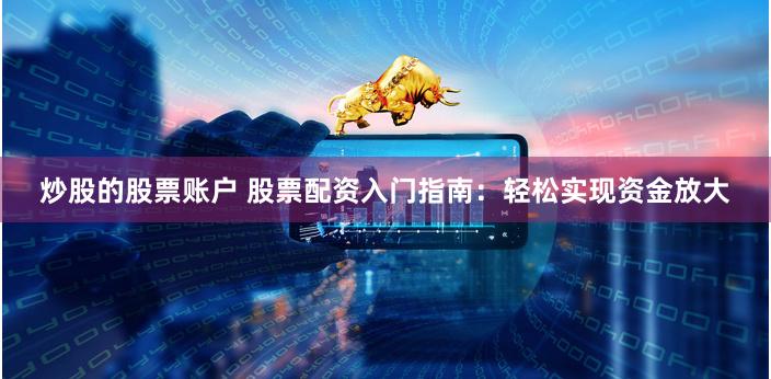 炒股的股票账户 股票配资入门指南：轻松实现资金放大